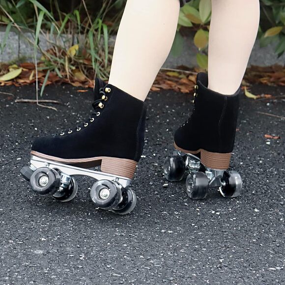 Tuosamtin Shoes - NIB Tuosamtin Quattro Roller Skates Women's Size 7 Black Clear Wheels Skate Key
